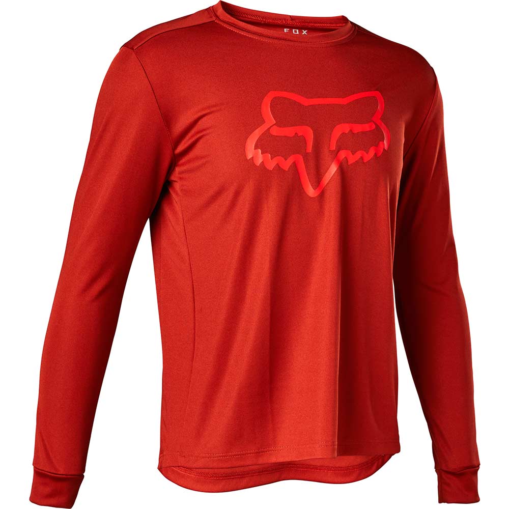 FOX Ranger Youth langärmliges MTB Jersey Kinder red clay FOX Ranger Youth langärmliges MTB Jersey Kinder red clay