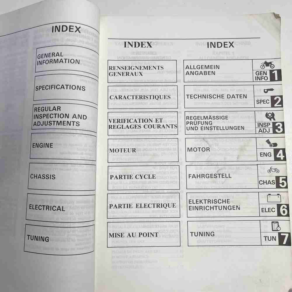 YAMAHA YZ250(H)/LC 1996 4SR-28199-80 Motorrad-Handbuch gebraucht