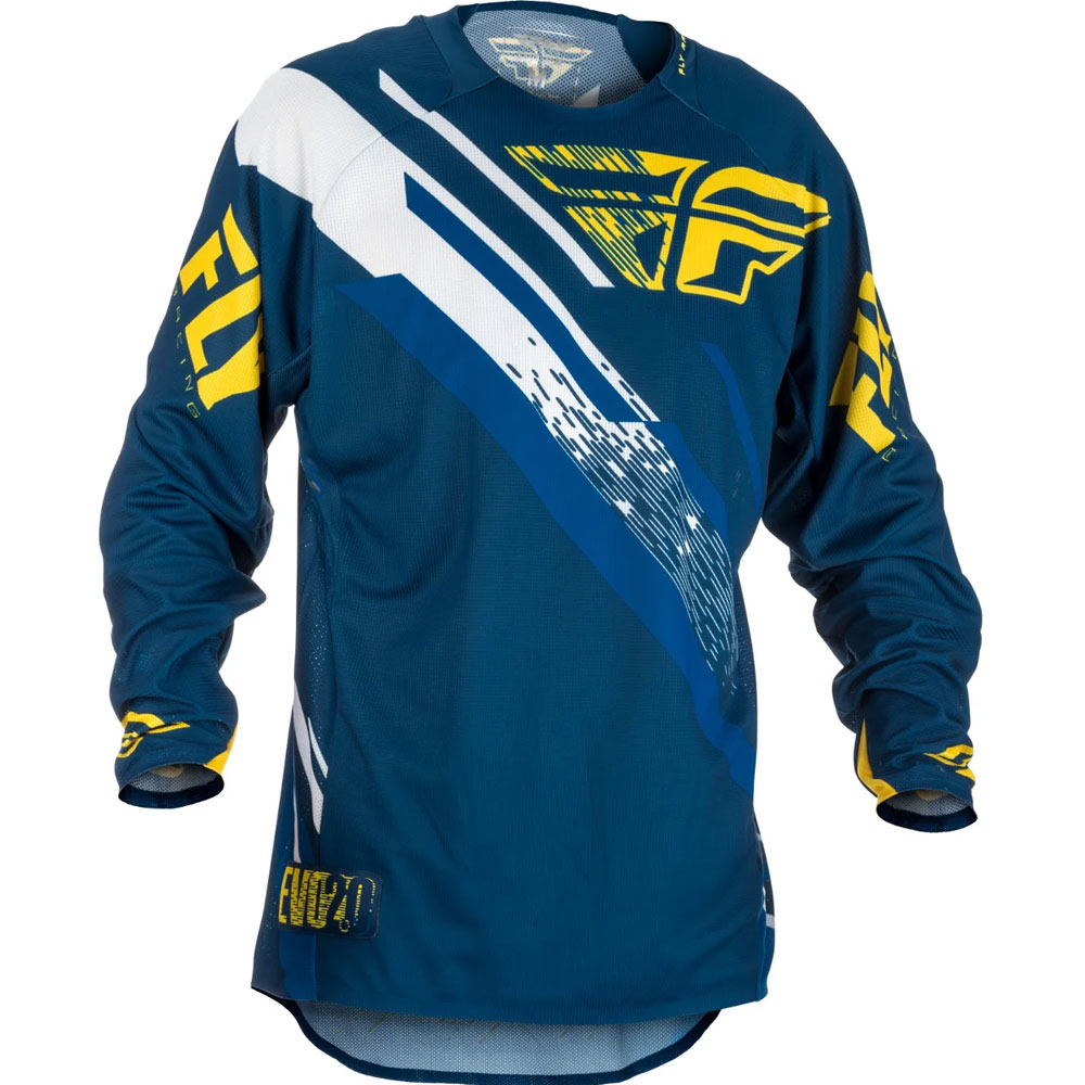 FLY Kinetic Evolution 2.0 MX MTB Jersey blau gelb