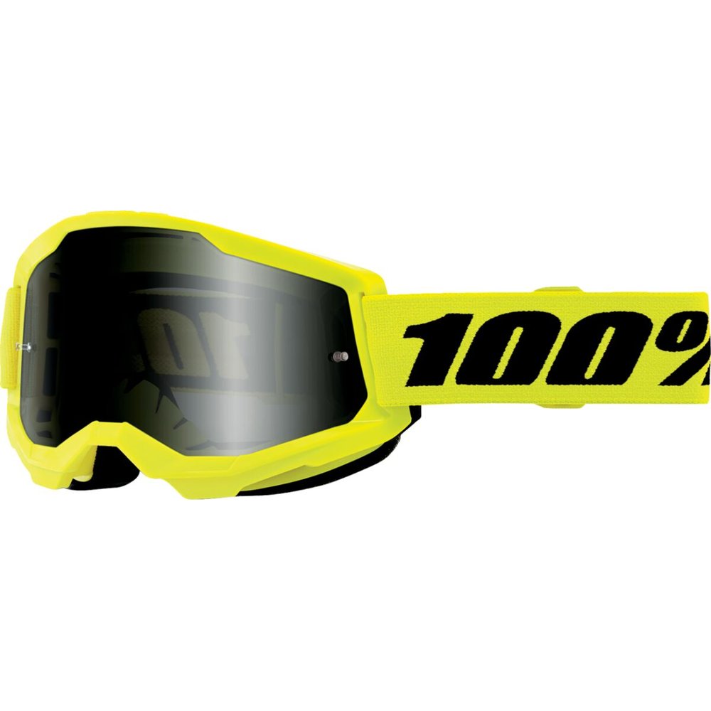 100% Strata 2 neon gelb Brille Sand smoke
