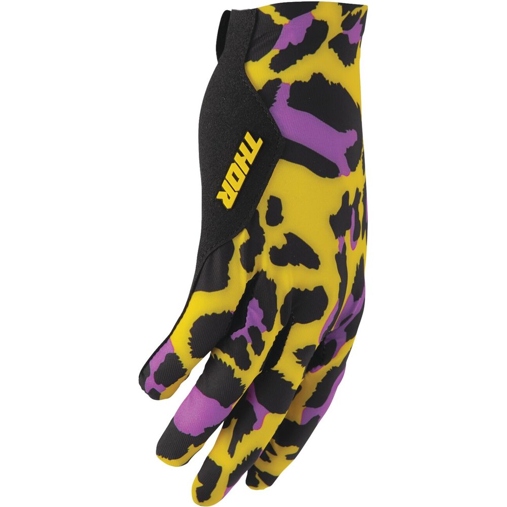 THOR Sportmode Cheetah Handschuhe gelb/lila