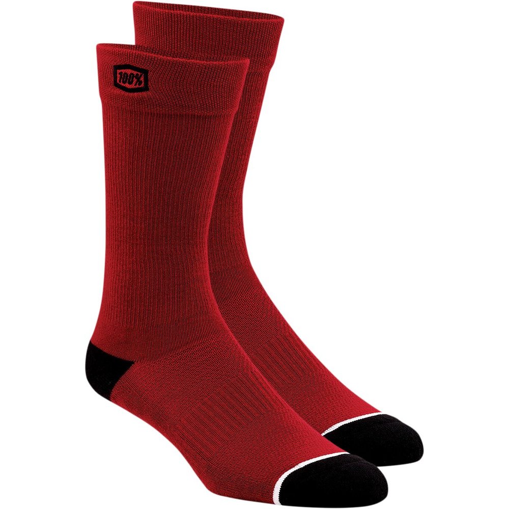 100% Solid Socken rot