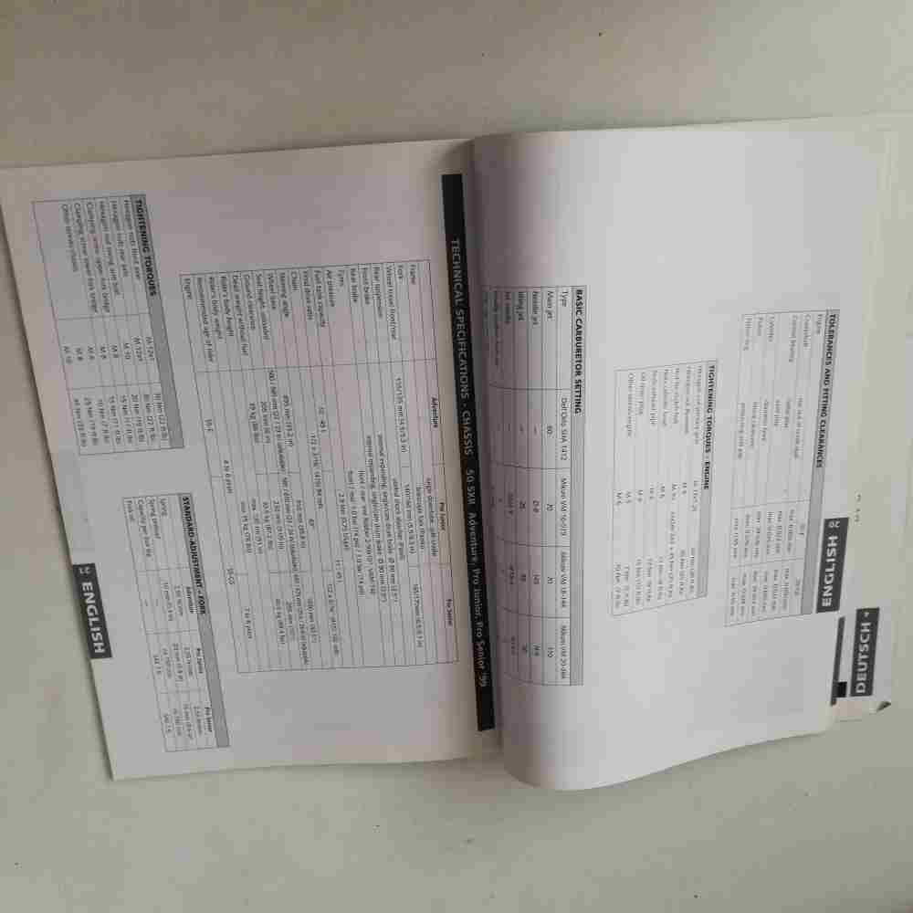 KTM 50 SXR Adventure Pro Junior/Senior 1999 Motorrad-Handbuch gebraucht