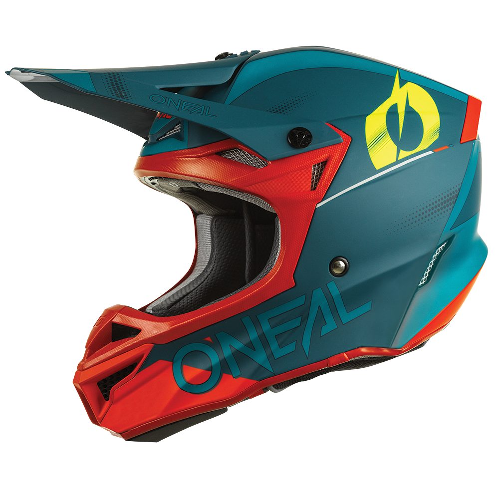 ONEAL 5SRS Polyacrylite Haze V.22 MX Helm blau rot