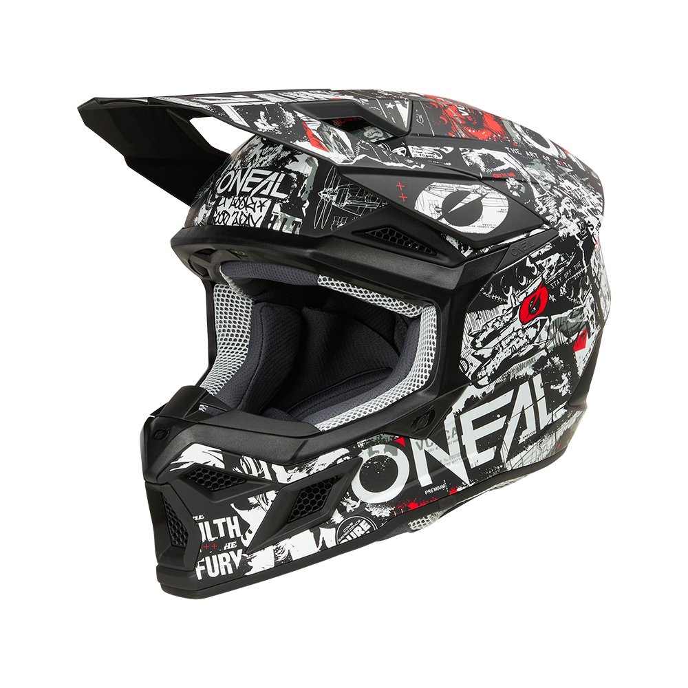 ONEAL 3SRS Motocross Helm Attack schwarz weiss ONEAL 3SRS Motocross Helm Attack schwarz weiss