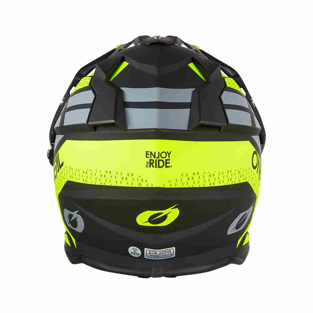 ONEAL Sierra R Enduro Motorrad Helm neon gelb schwarz grau