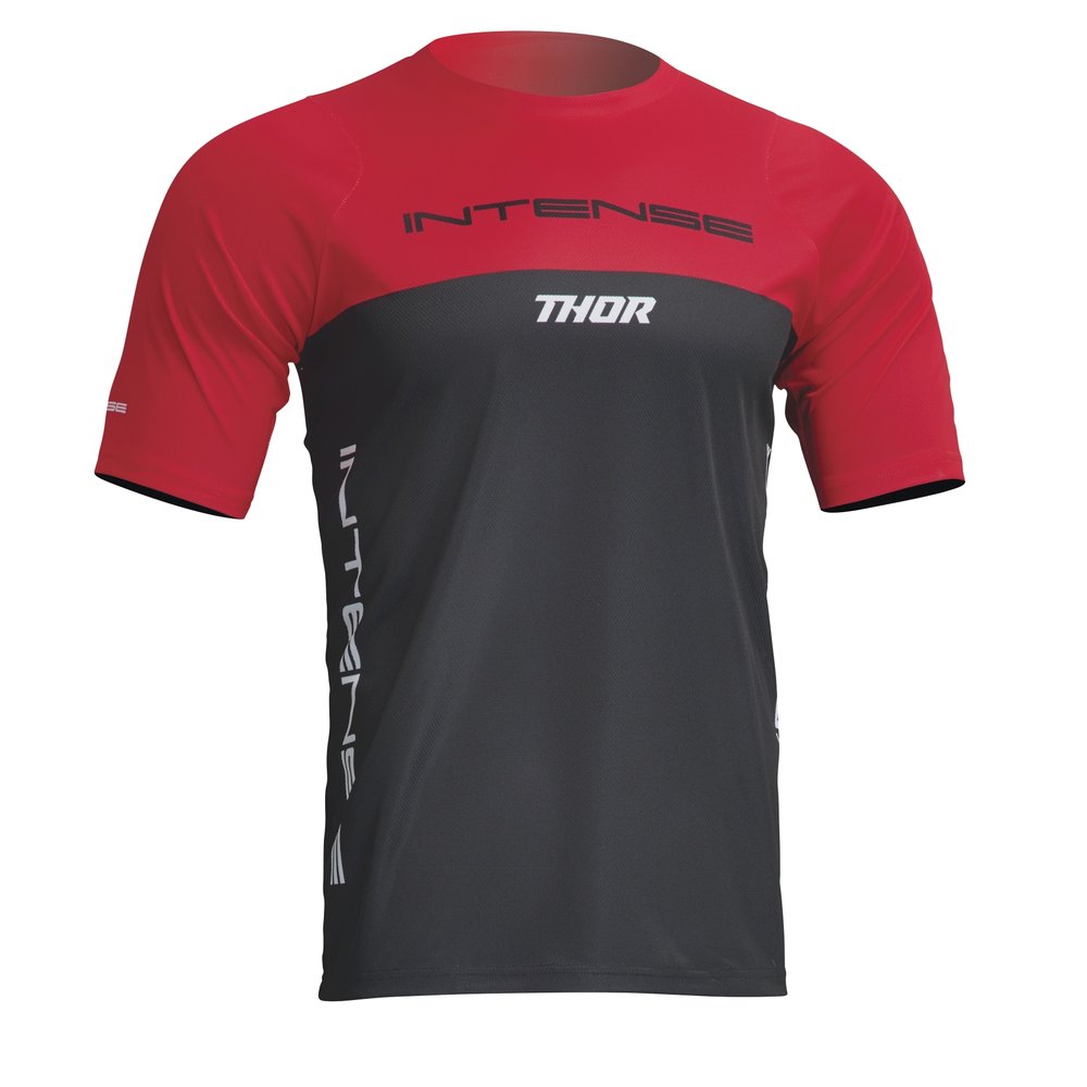 THOR Intense Censis kurzärmliges MTB Jersey rot schwarz