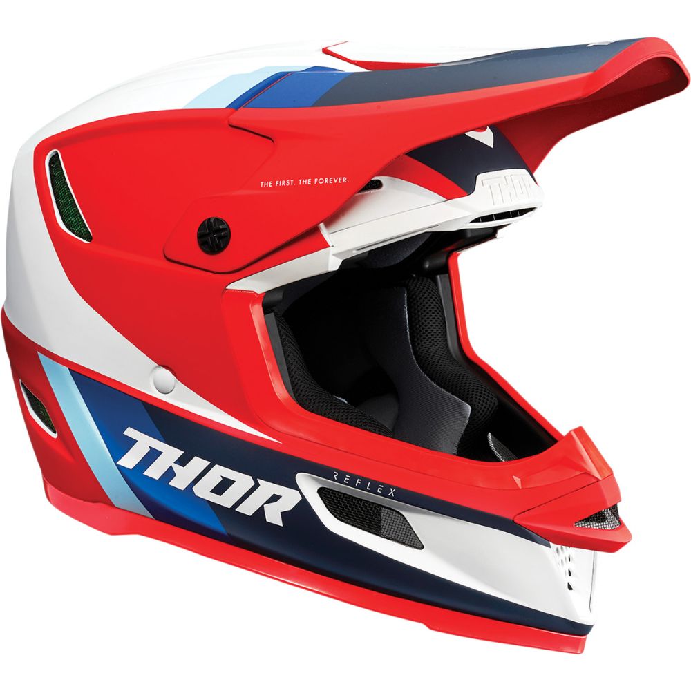 THOR Reflex Apex Motocross Helm rot weiss blau