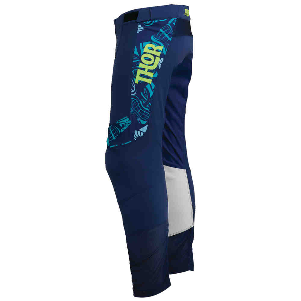 THOR Prime Aloha Motocross Hose navy aqua blau gelb THOR Prime Aloha Motocross Hose navy aqua blau gelb