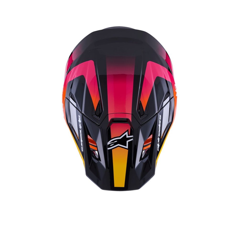 ALPINESTARS Supertech M7 Rise Motocross Helm schwarz/gelb/pink