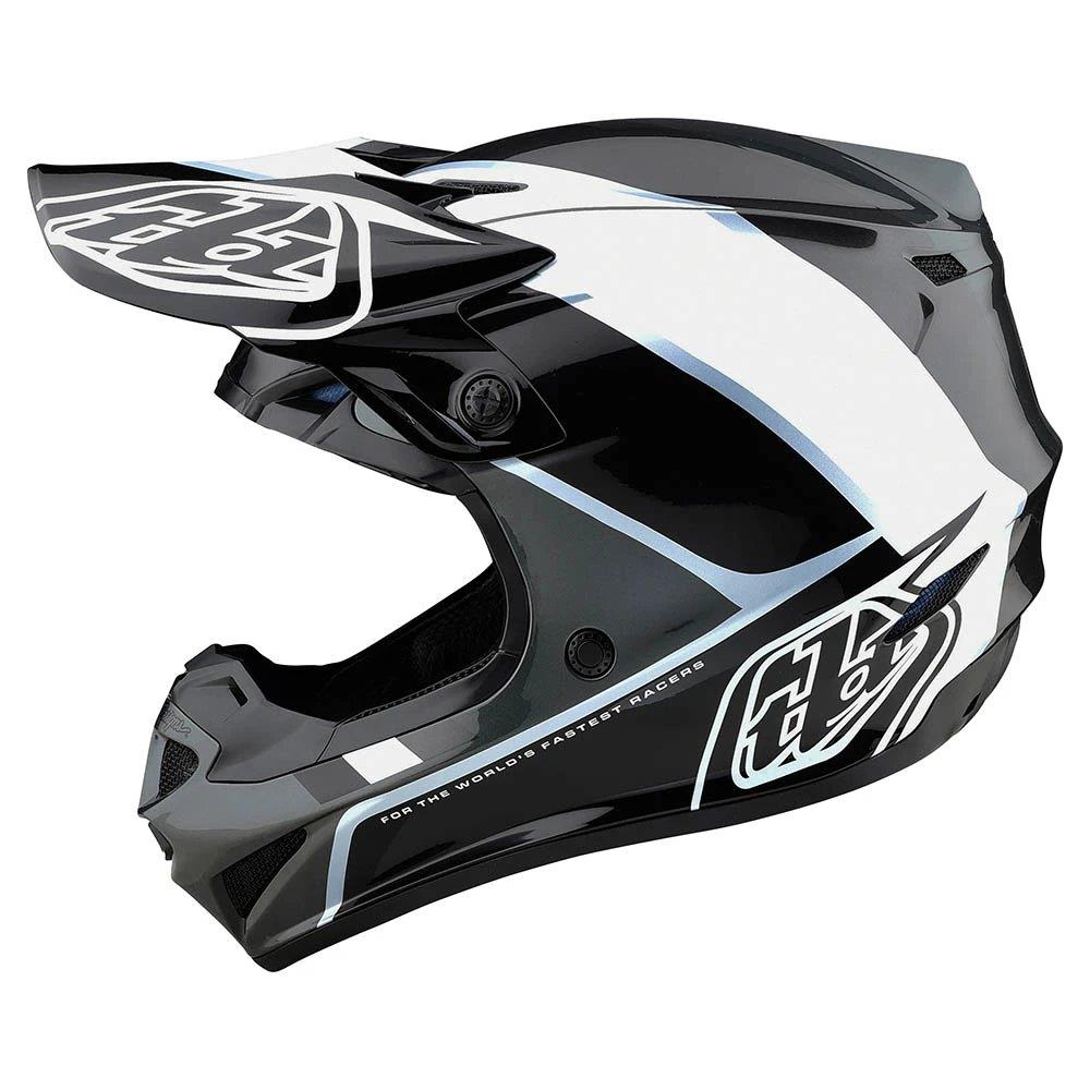 TROY LEE DESIGNS SE4 Beta Motocross Helm weiss grau TROY LEE DESIGNS SE4 Beta Motocross Helm weiss grau