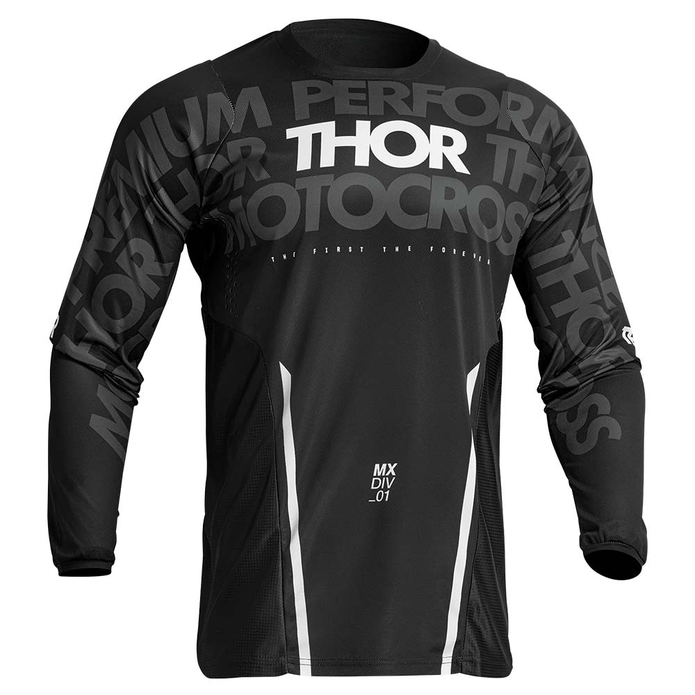 THOR Pulse Mono Motocross Jersey schwarz weiss