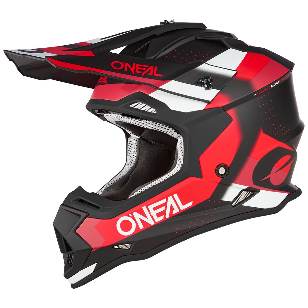 ONEAL 2 SRS Motocross Helm Spyde V.23 schwarz rot weiss ONEAL 2 SRS Motocross Helm Spyde V.23 schwarz rot weiss
