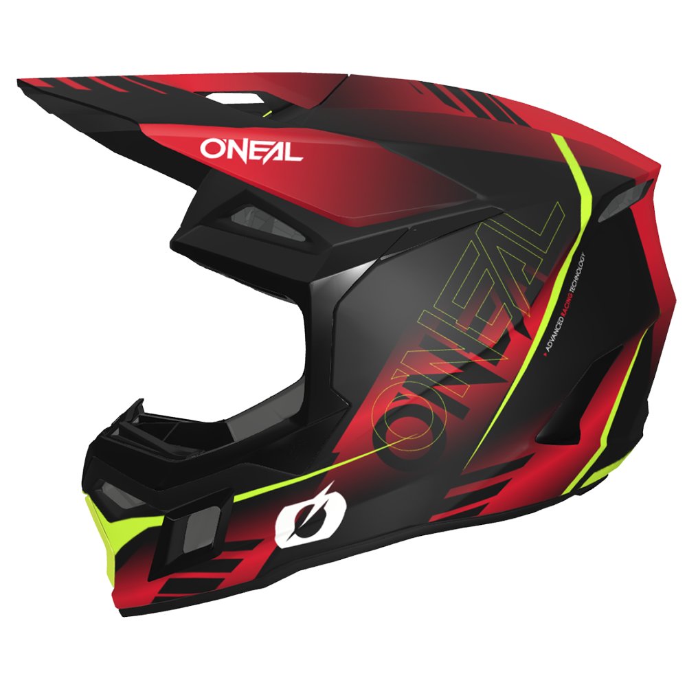 ONEAL 3SRS Motocross Helm Haze schwarz/rot/neon gelb ONEAL 3SRS Motocross Helm Haze schwarz/rot/neon gelb