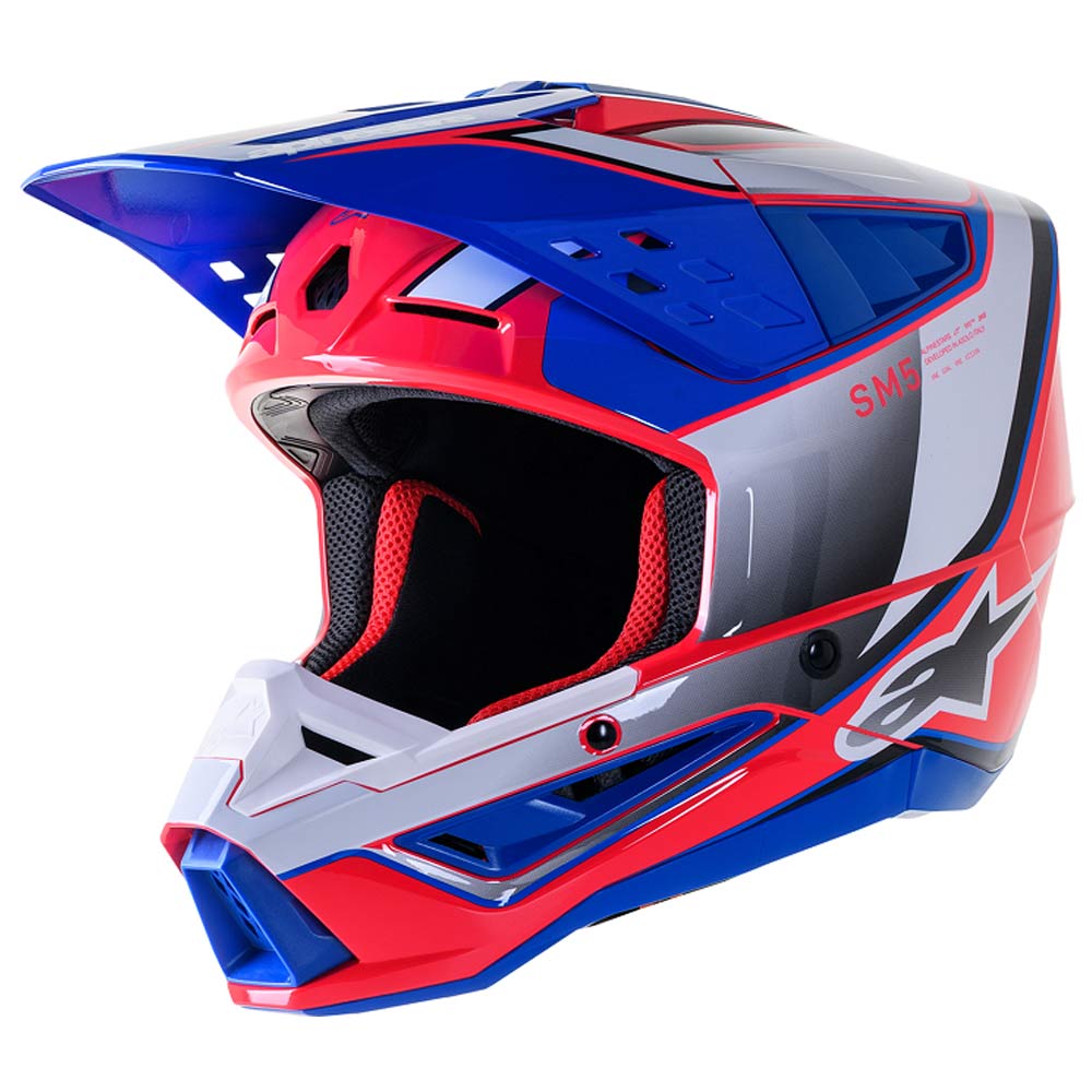 ALPINESTARS Supertech M5 Sail Motocross Helm pink blau