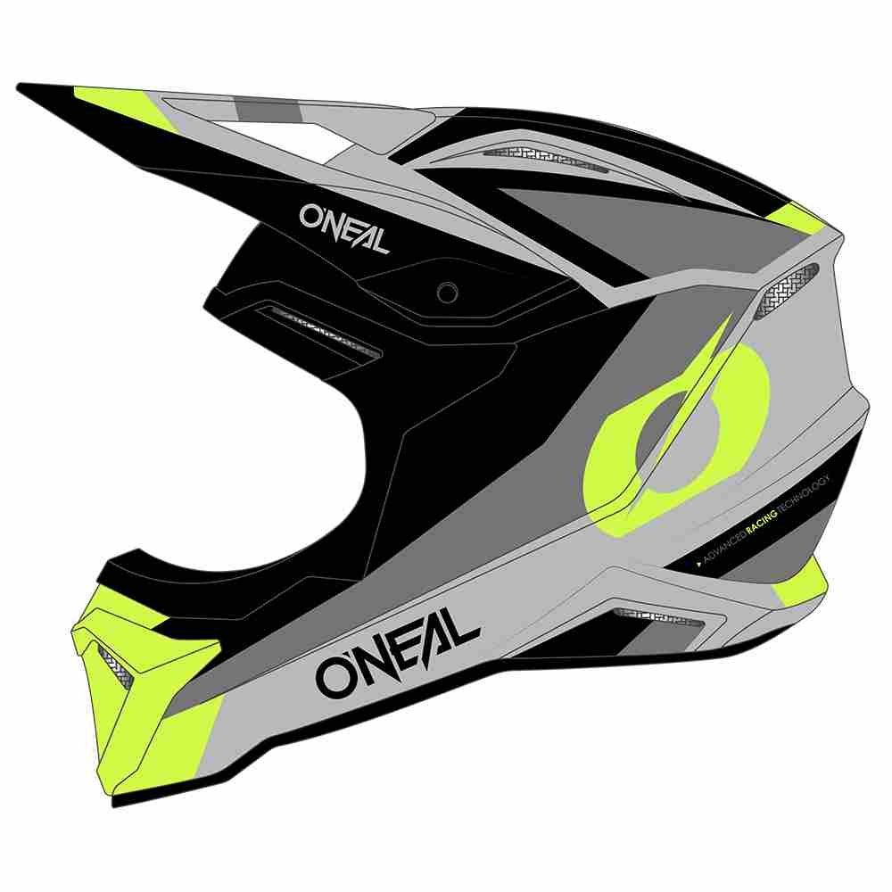 ONEAL 1SRS Youth Stream Kinder Motocross Helm schwarz neon gelb