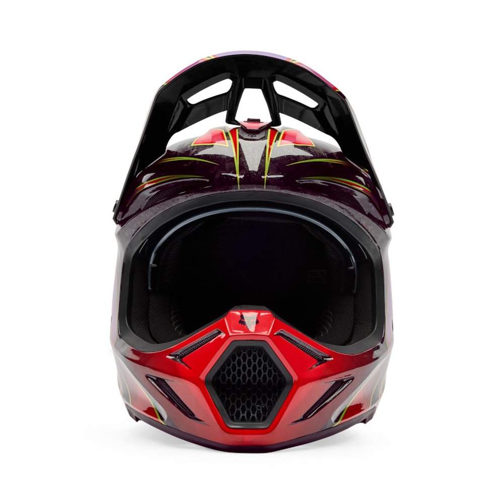 FOX V3 RS CANVAS Motocross Helm Rot