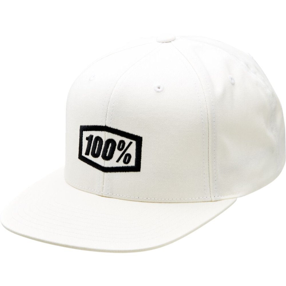 100% Icon Snapback Cap Kappe weiss