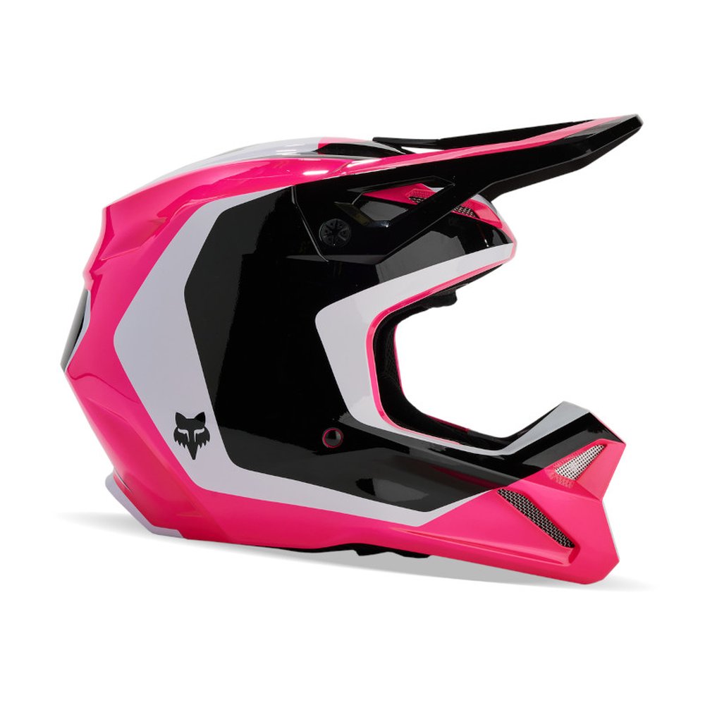 FOX V1 FLORA HELMET Motocross Helm Schwarz/Pink