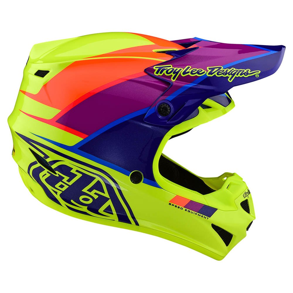 TROY LEE DESIGNS SE4 Beta Motocross Helm gelb violett