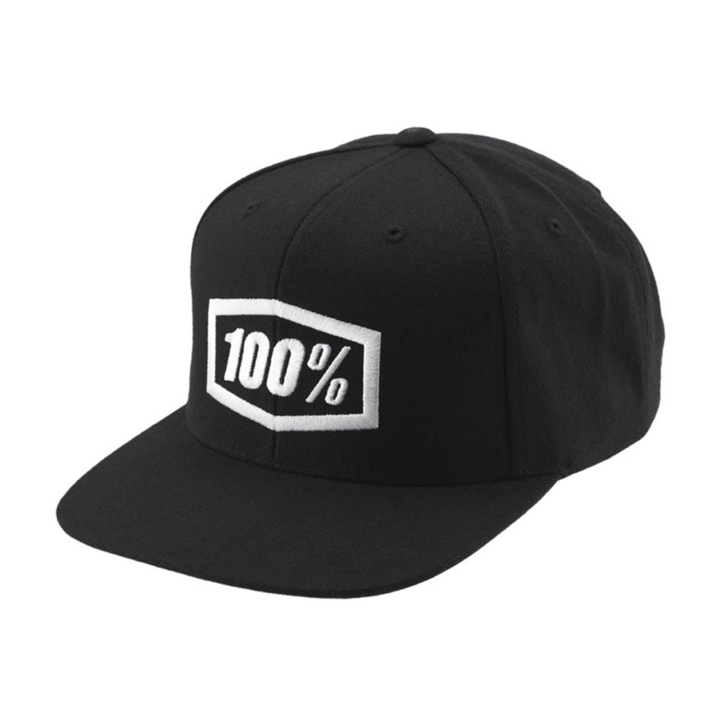 100% Icon Snapback Kappe schwarz