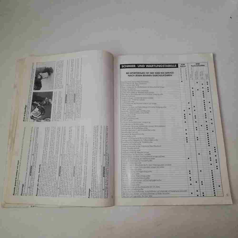 KTM LC4 350/400/620 SX Enduro 1995 Motorrad-Handbuch gebraucht KTM LC4 350/400/620 SX Enduro 1995 Motorrad-Handbuch gebraucht