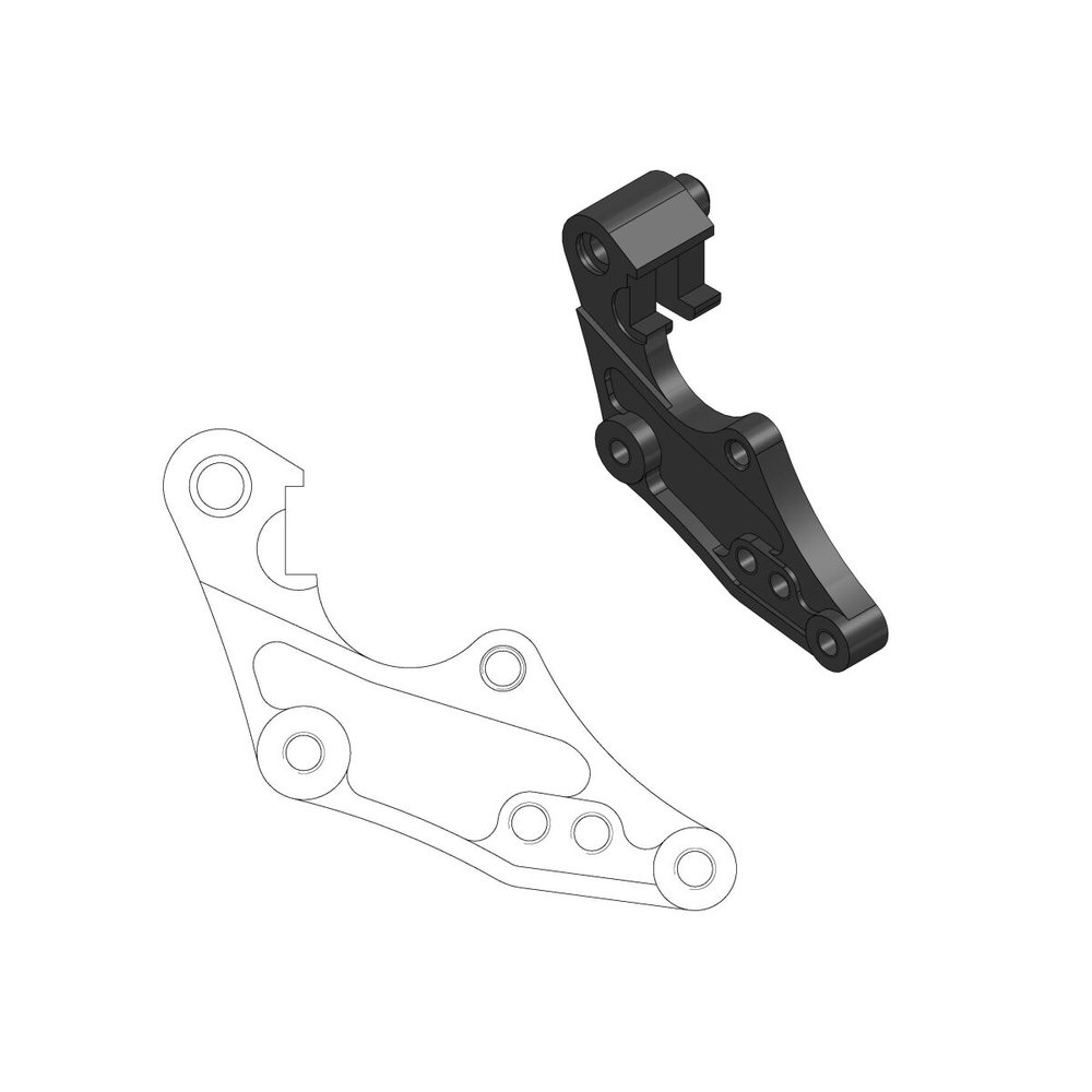 MOTO-MASTER Versatzhalterung für vorangeotere Dakar 298 mm Bremsscheibe