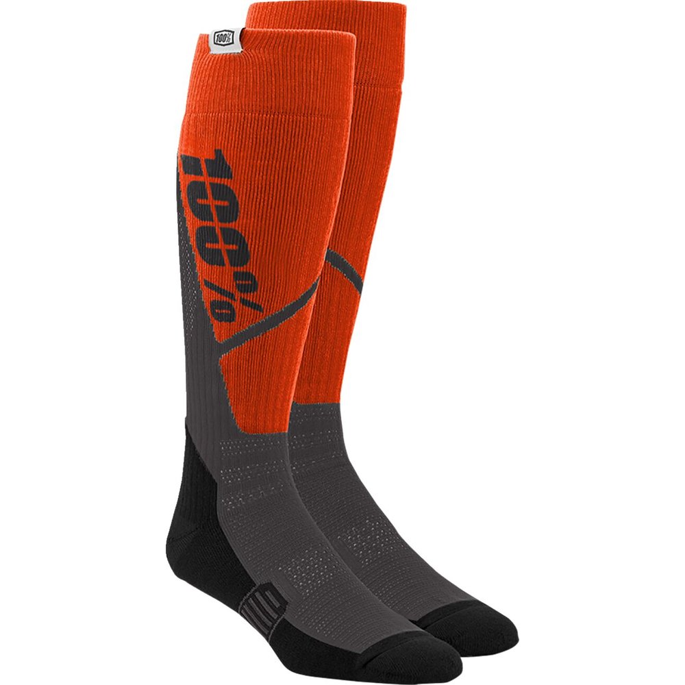 100% Torque Socken orange grau