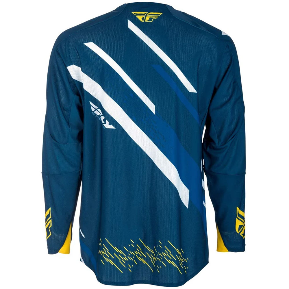FLY Kinetic Shield Kinder MX Jersey blau gelb