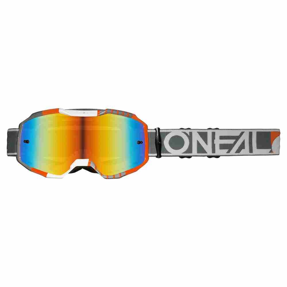 ONEAL B-10 Duplex Brille weiss grau orange - radium rot