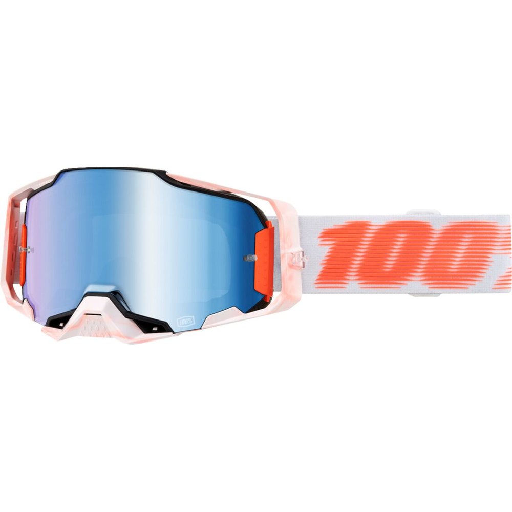 100% Armega Brille Tubular verspiegelt blau