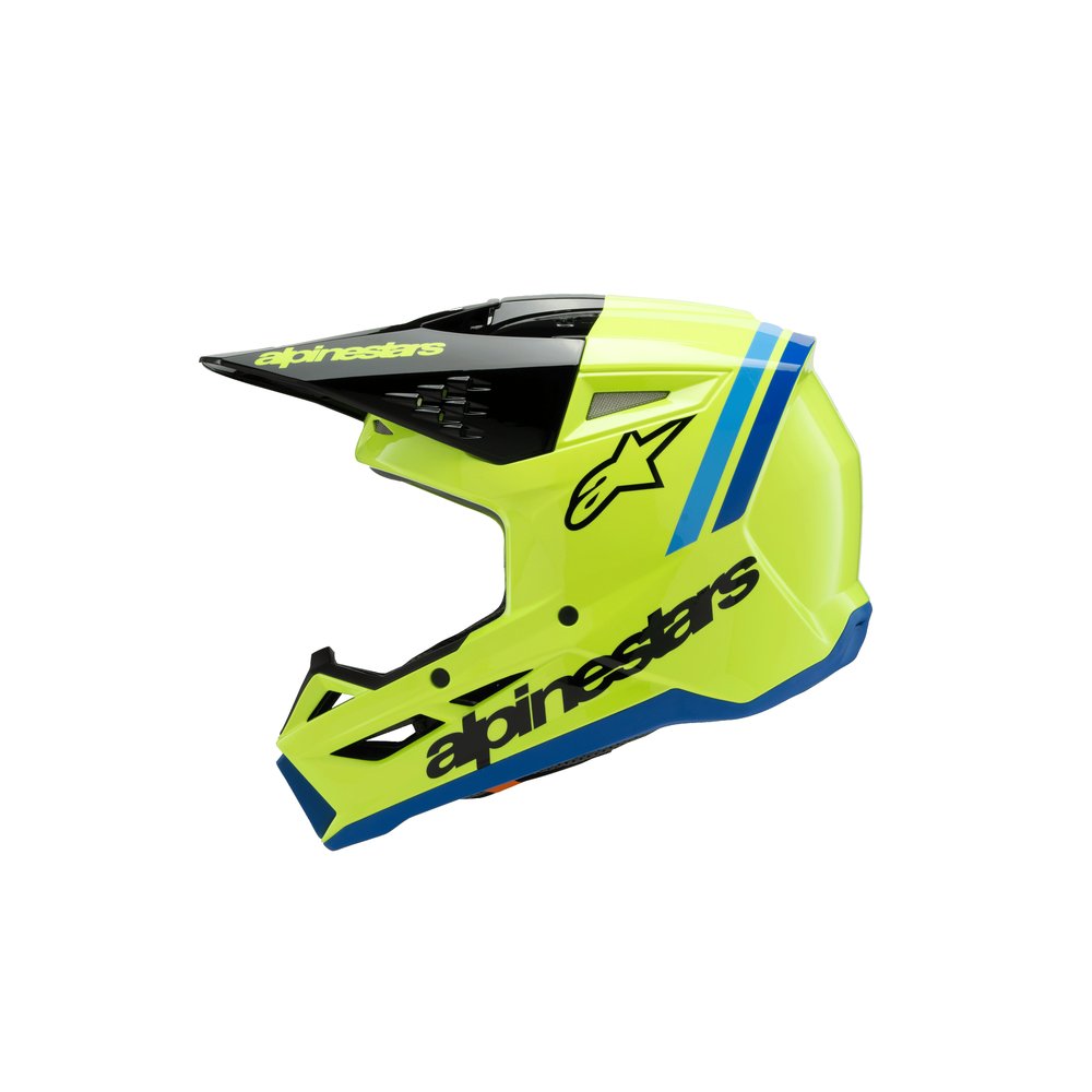 ALPINESTARS Supertech M3 Radium Youth Monster Kinder Motocross Helm gelb schwarz blau ALPINESTARS Supertech M3 Radium Youth Monster Kinder Motocross Helm gelb schwarz blau