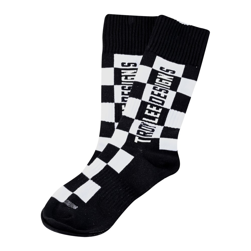 TROY LEE DESIGNS GP MX Coolmax Thick Socken Checkers schwarz