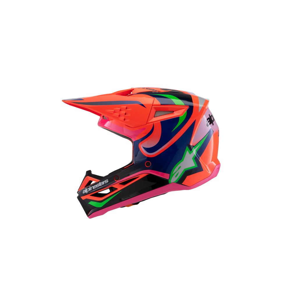 ALPINESTARS Supertech M3 Deegan Youth Monster Kinder Motocross Helm orange lila pink ALPINESTARS Supertech M3 Deegan Youth Monster Kinder Motocross Helm orange lila pink