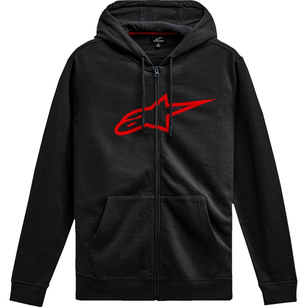 ALPINESTARS Kapuzen Pullover Hoodie Zip Ageless V3 schwarz rot