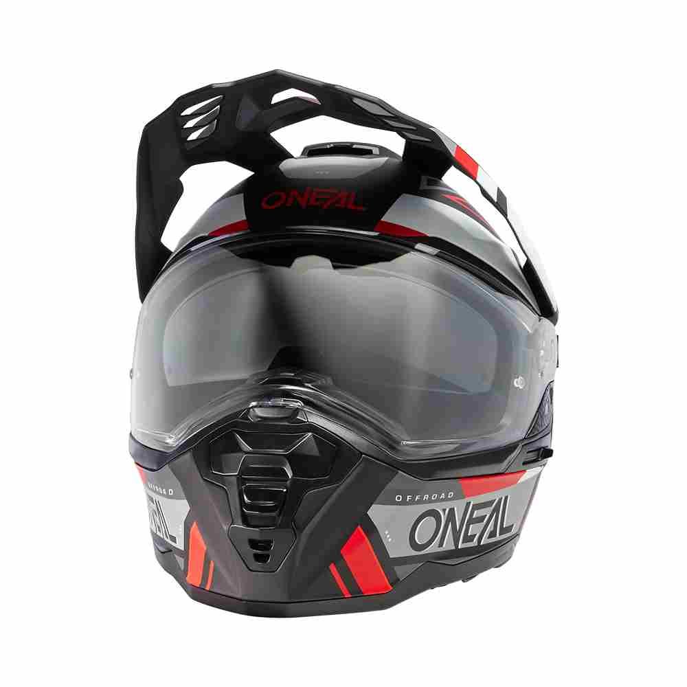 ONEAL D-SRS Square Enduro Motorrad Helm schwarz grau rot