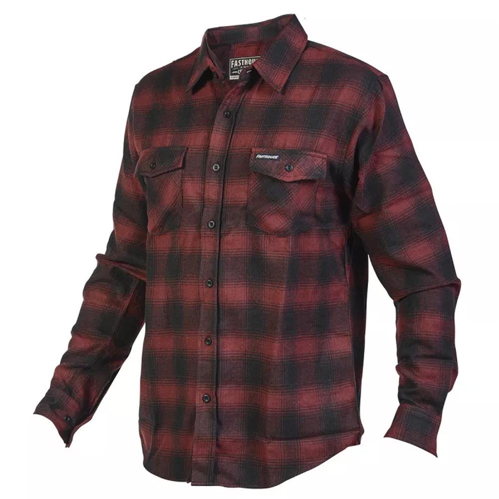 FASTHOUSE Saturday Night Special Flanel Hemd rot schwarz