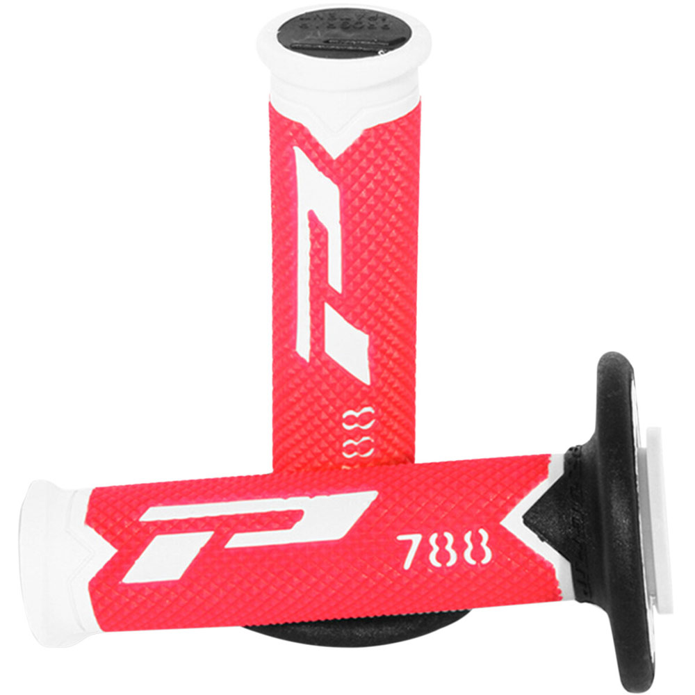 PROGRIP 788 Triple Density Motocross Griffe weiss schwarz rot