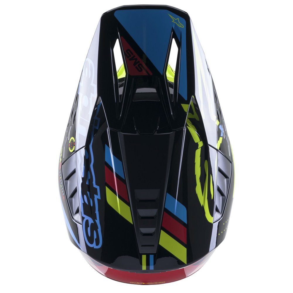 ALPINESTARS Supertech M5 Action Motocross Helm schwarz gelb ALPINESTARS Supertech M5 Action Motocross Helm schwarz gelb