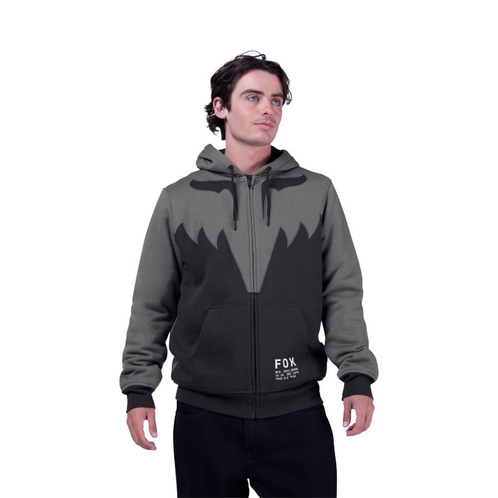 FOX SPIRE SASQUATCH FLEECE ZIP Hoodie mit Reissverschluss Kapuzen Pullover Dark Shadow