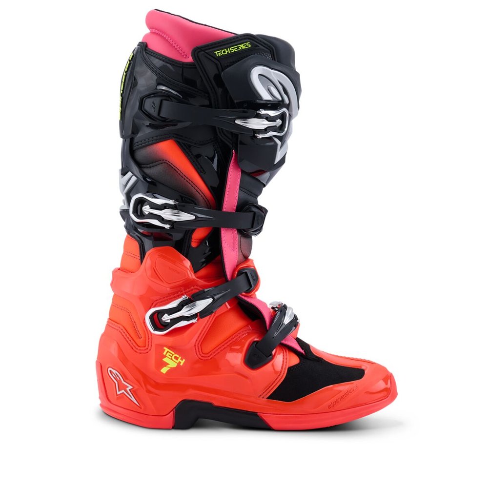 ALPINESTARS Tech 7 Motocross Stiefel schwarz/neon rot/neon pink