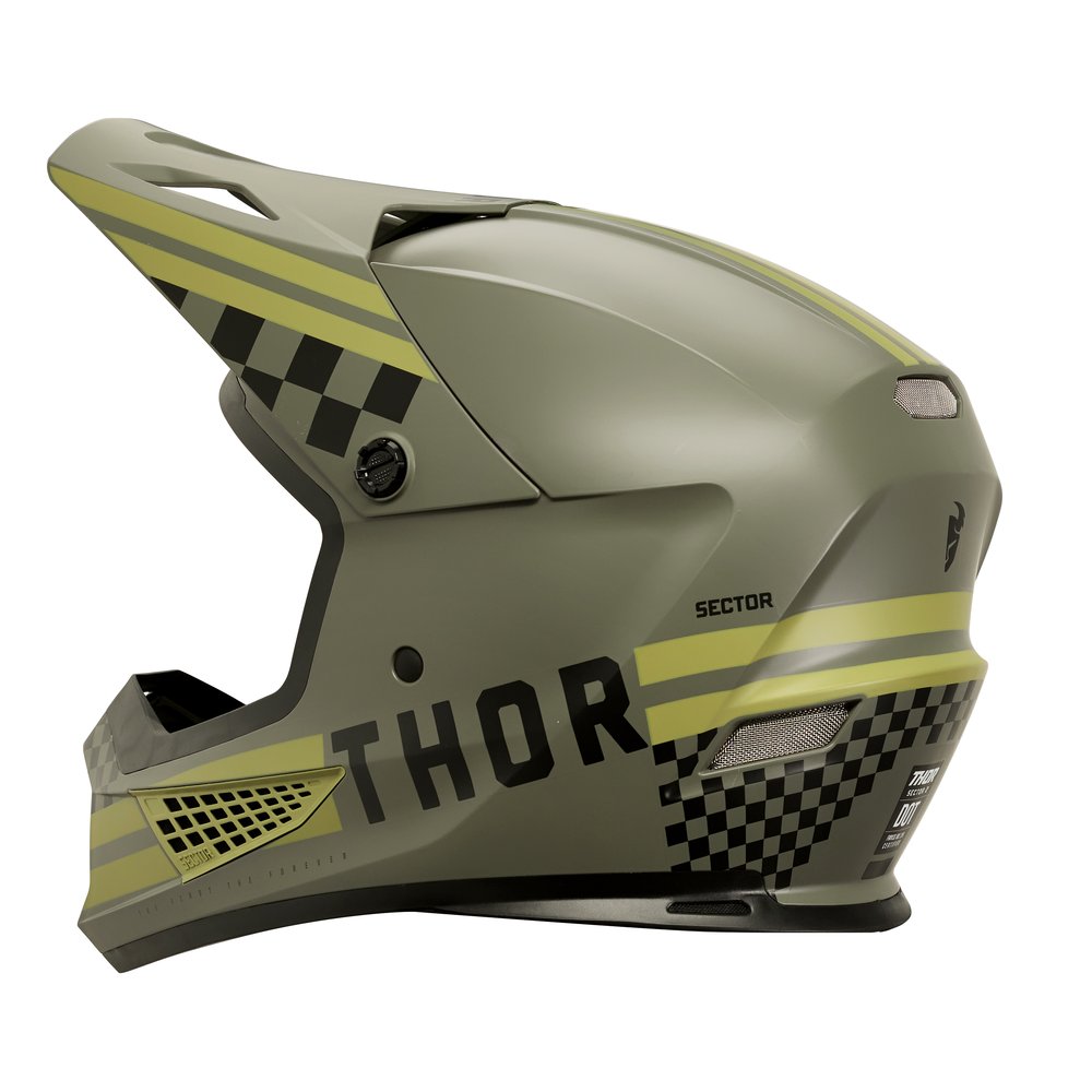 THOR Sector 2 Combat Motocross Helm army schwarz