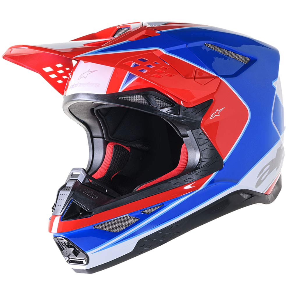 ALPINESTARS Supertech M10 Aeon Motocross Helm rot blau