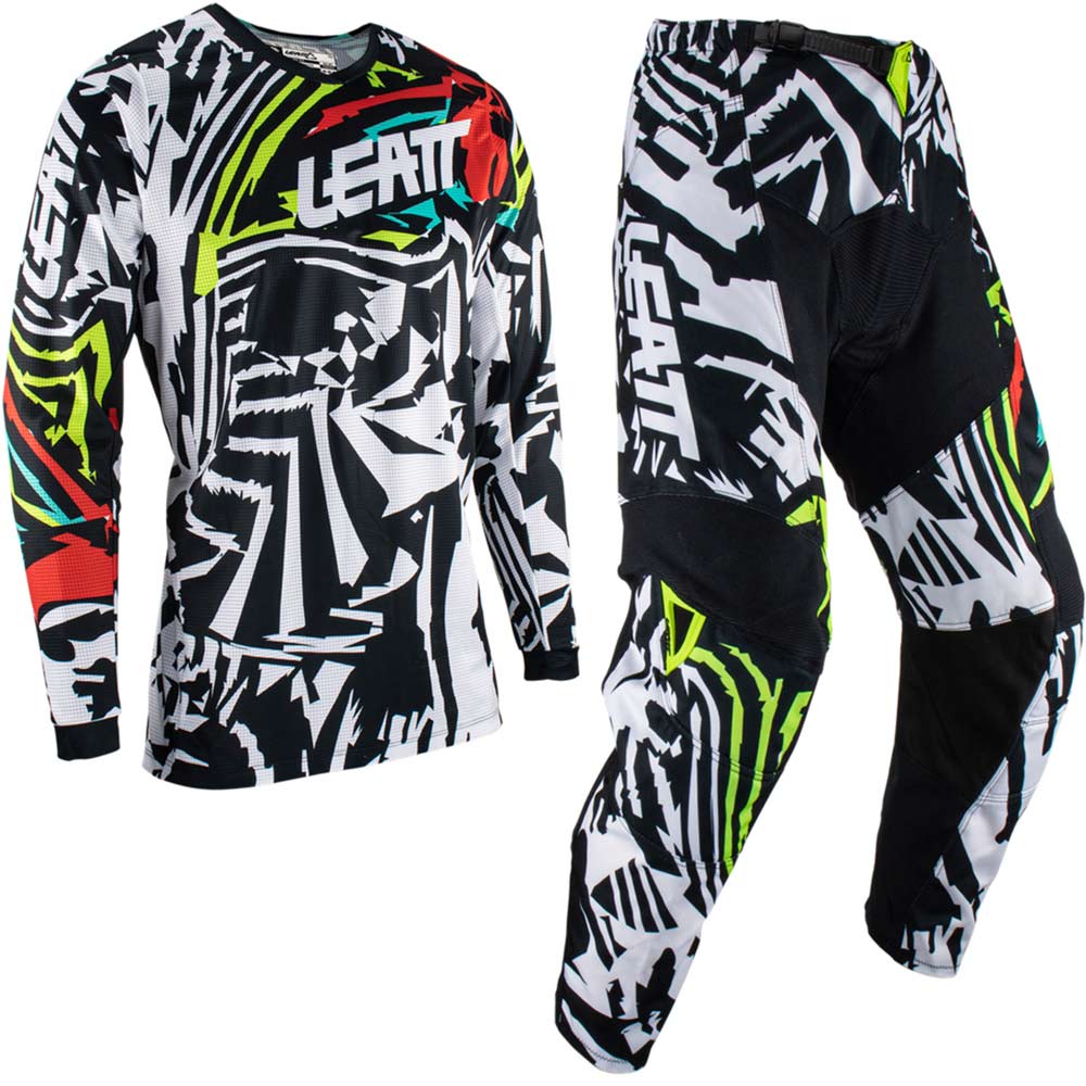 LEATT 3.5 Kinder Set Jersey + Hose zebra