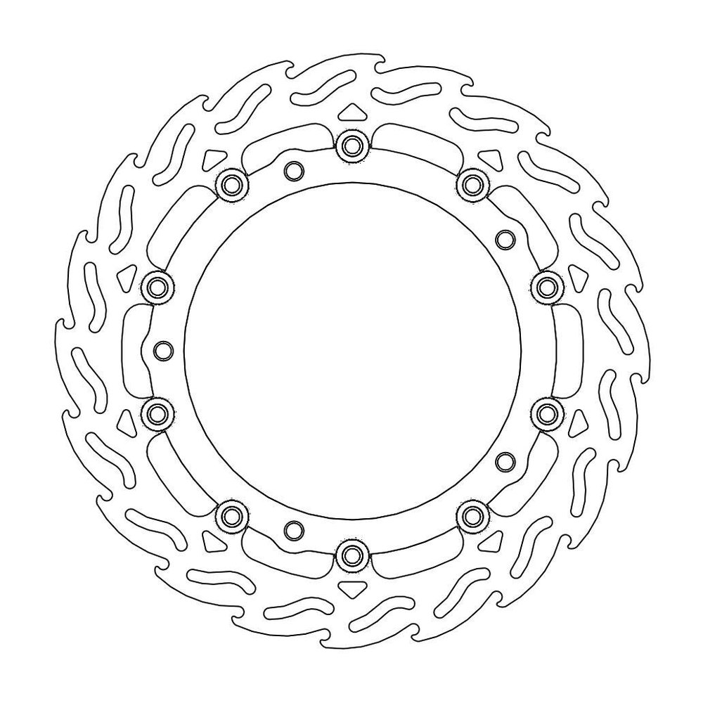 MOTO-MASTER Bremsscheibe Flame vorne links schwarz