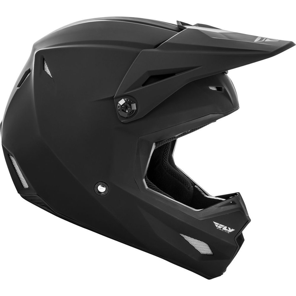 FLY Kinetic Solid Kinder Motocross Helm matt schwarz