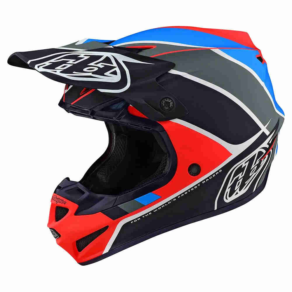 TROY LEE DESIGNS SE4 Beta Motocross Helm orange blau