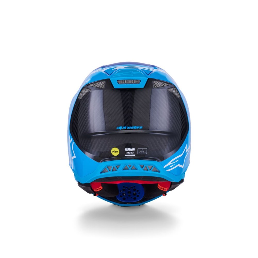 ALPINESTARS Supertech M10 Flood Motocross Helm blau/schwarz-carbon