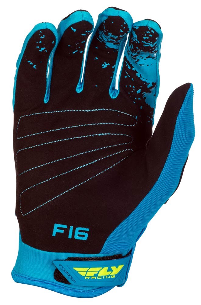 FLY F16 Kinder Motocross Handschuhe blau schwarz neongelb