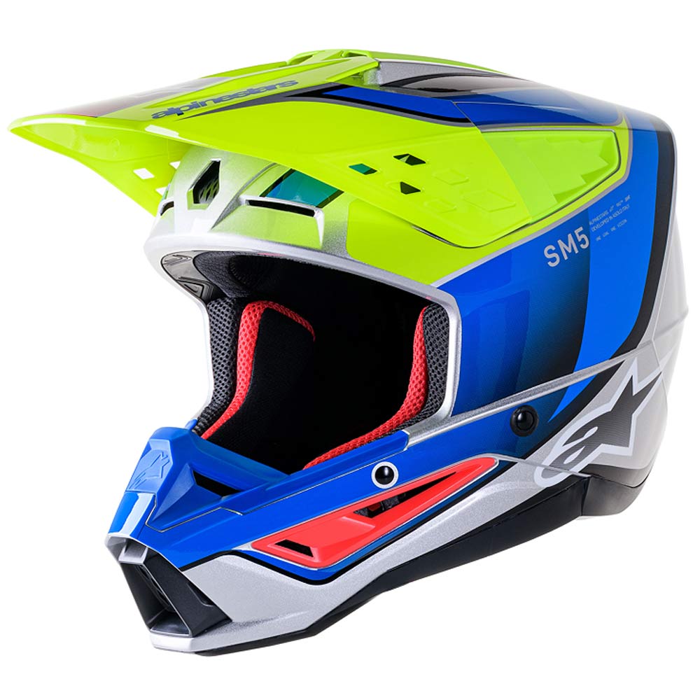 ALPINESTARS Supertech M5 Sail Motocross Helm gelb blau